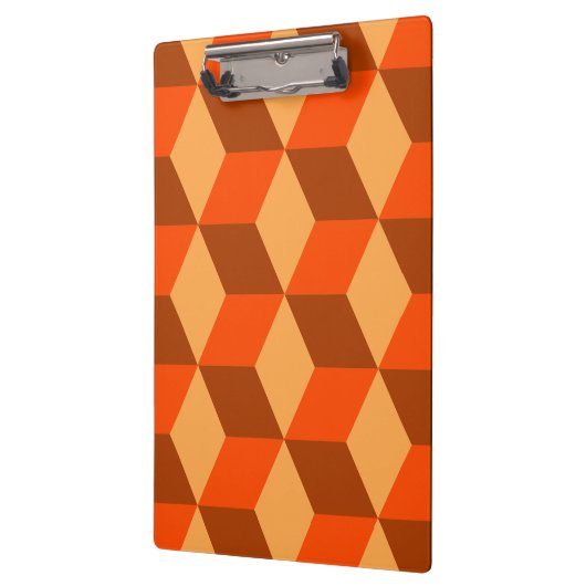 Orange Cubes Klemmbrett (Links)