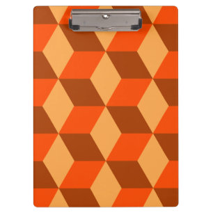 Orange Cubes Klemmbrett