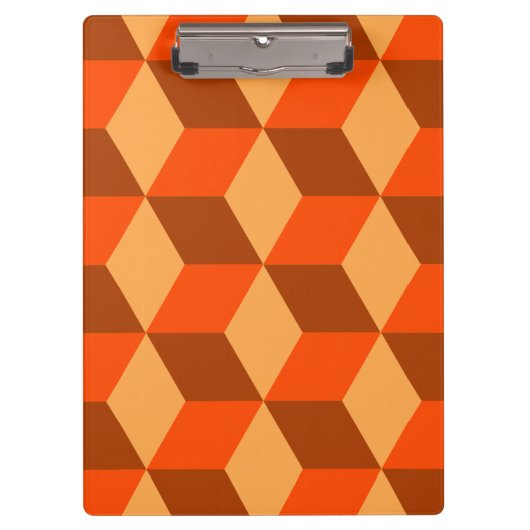 Orange Cubes Klemmbrett (Vorderseite)