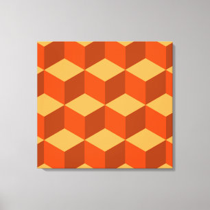 Orange Cubes Leinwanddruck