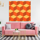 Orange Cubes Leinwanddruck (Insitu (Wohnzimmer))