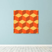 Orange Cubes Leinwanddruck (Insitu (Holzboden))