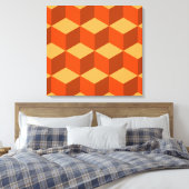 Orange Cubes Leinwanddruck (Insitu (Schlafzimmer))