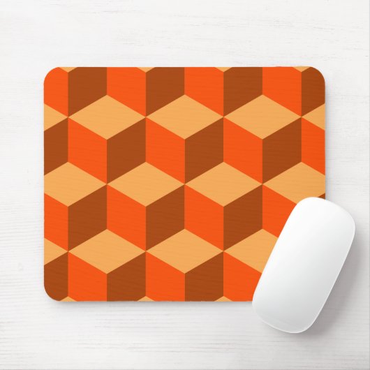 Orange Cubes Mousepad (Mit Mouse)