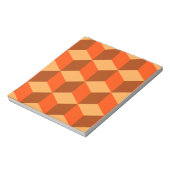 Orange Cubes Notizblock (Rotiert)