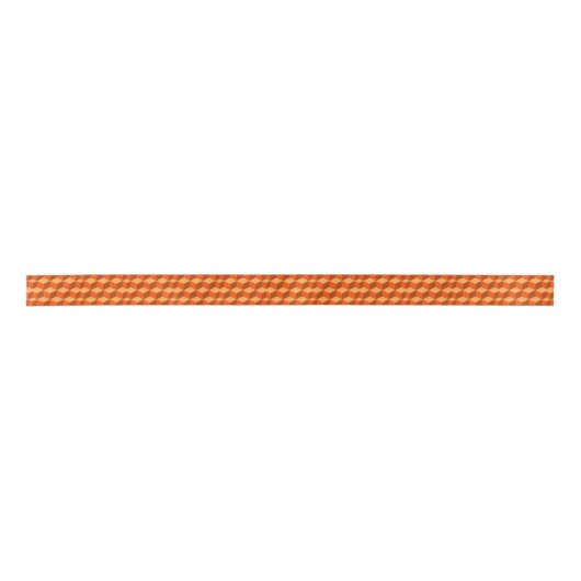 Orange Cubes Satinband (Vorderseite)