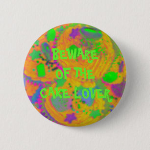 Orange Cupcakes 'cake lover' Knopf Abzeichen Button