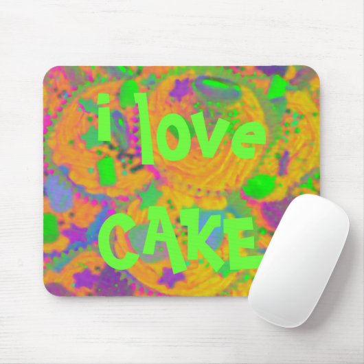 Orange Cupcakes "i Liebe cake" Mousepad (Mit Mouse)
