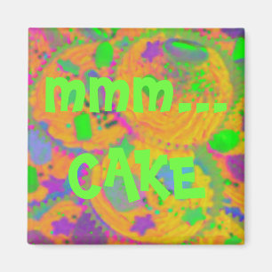 Orange Cupcakes 'mmm...Kühlschrankmagnet Magnet