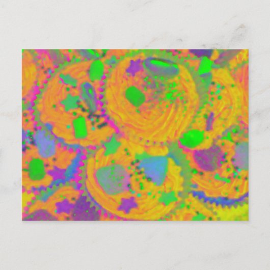 Orange Cupcakes Postkarte (Vorderseite)