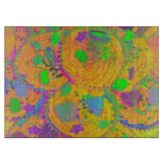 Orange Cupcakes Schneidplatte Schneidebrett (Vorderseite)