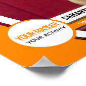 Orange Curry Frame School Foto Poster (Ecke)