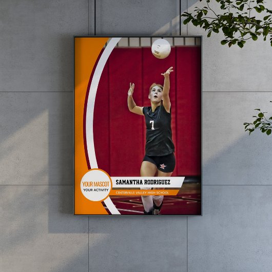 Orange Curry Frame School Foto Poster