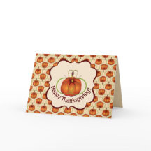 Orange Curvy Pumpkin Autumn Pattern