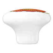 Orange Curvy Pumpkin Autumn Pattern Keramikknauf (Seitenansicht)