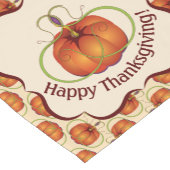 Orange Curvy Pumpkin Autumn Pattern Kurzer Tischläufer (Ecke)