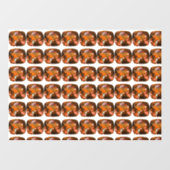 Orange Cushion-cut Pattern Fensteraufkleber (Blatt)