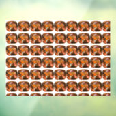 Orange Cushion-cut Pattern Fensteraufkleber (Blatt 3)