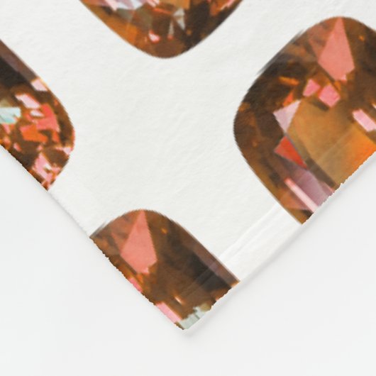 Orange Cushion-cut Pattern Fleecedecke (Ecke)