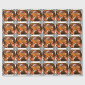 Orange Cushion-cut Pattern Geschenkpapier (Flach)