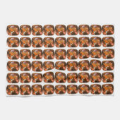 Orange Cushion-cut Pattern Geschirrtuch (Horizontal)