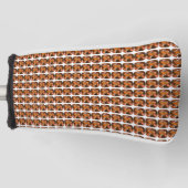 Orange Cushion-cut Pattern Golf Headcover (Vorderseite)