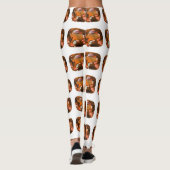 Orange Cushion-cut Pattern Leggings (Rückseite)