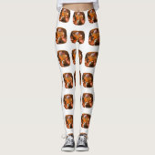 Orange Cushion-cut Pattern Leggings (Vorderseite)