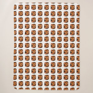 Orange Cushion-cut Pattern Sherpadecke