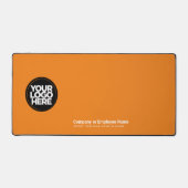 Orange | Custom Business Logo Name, Slogan Schreibtischunterlage (Vorderseite)