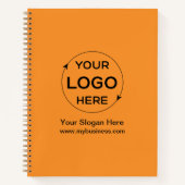 Orange Custom Business Logo Notizblock (Vorderseite)