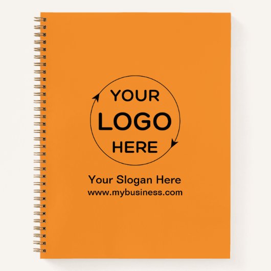 Orange Custom Business Logo Notizblock (Vorderseite)