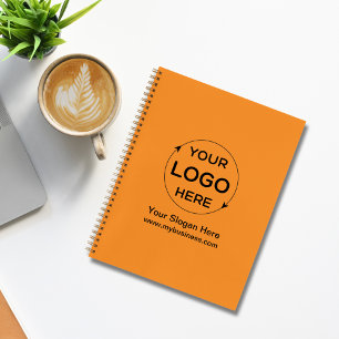 Orange Custom Business Logo Notizblock