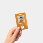 Orange Custom Employee - Foto-ID, Logo, Bar-Code Ausweis (Handheld)