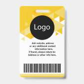 Orange Custom Employee, Personalisiert Ihre eigene Ausweis (Rückseite)