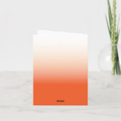 Orange Custom Foto Abschluss mit Meldung Dankeskarte (Rückseite)