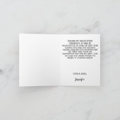 Orange Custom Foto Abschluss mit Meldung Dankeskarte (Innenseite)