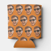 Orange Custom Foto Party mit Gesichtshaut Dosenkühler (Rückseite)