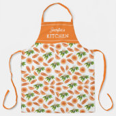 Orange Custom Kitchen Unisex, Fruit Unisex Schürze (Vorderseite)