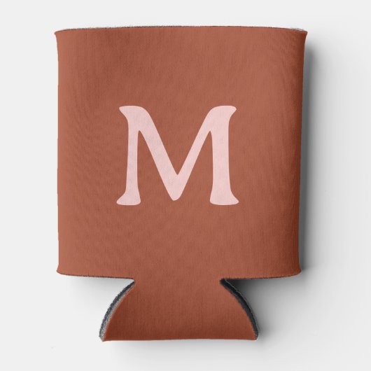 Orange Custom Monogram Burnt Dosenkühler (Vorderseite)