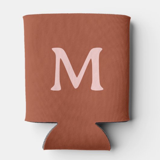 Orange Custom Monogram Burnt Dosenkühler (Rückseite)