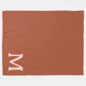 Orange Custom Monogram Burnt Fleecedecke (Vorderseite (Horizontal))