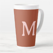 Orange Custom Monogram Burnt Milchtasse (Rechte Ecke)