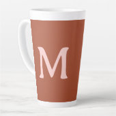 Orange Custom Monogram Burnt Milchtasse (Linke Ecke)