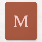 Orange Custom Monogram Burnt Mousepad (Vorne)