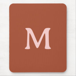 Orange Custom Monogram Burnt Mousepad