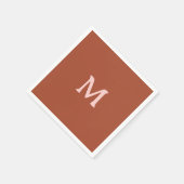 Orange Custom Monogram Burnt Serviette (Ecke)