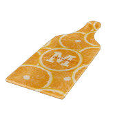 Orange Custom Monogramm Schneidebrett (Ecke)
