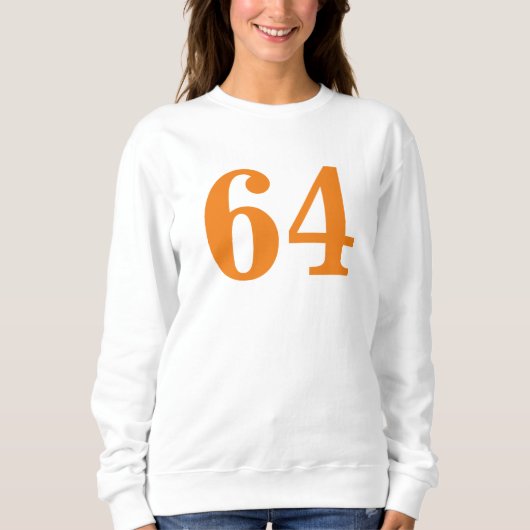 Orange Customizing Number Basic Long Sleeve T - Sh Sweatshirt (Vorderseite)