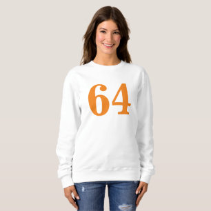 Orange Customizing Number Basic Long Sleeve T - Sh Sweatshirt